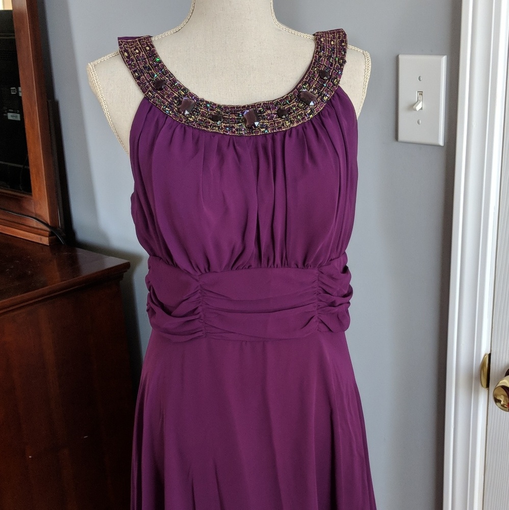 Jeweled Collar Cocktail Dress Size 12